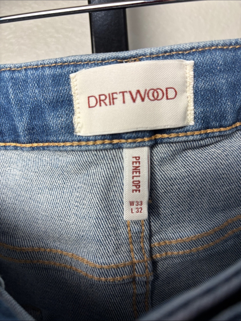 DRIFTWOOD Penelope Blue Wide-Leg Jeans with Western & Floral Embroidery W33” L32 - Picture 4 of 10